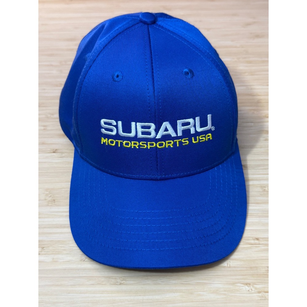 Subaru Motorsports USA Hat Blue Embroidered Adjustable Racing Rally Baseball Cap